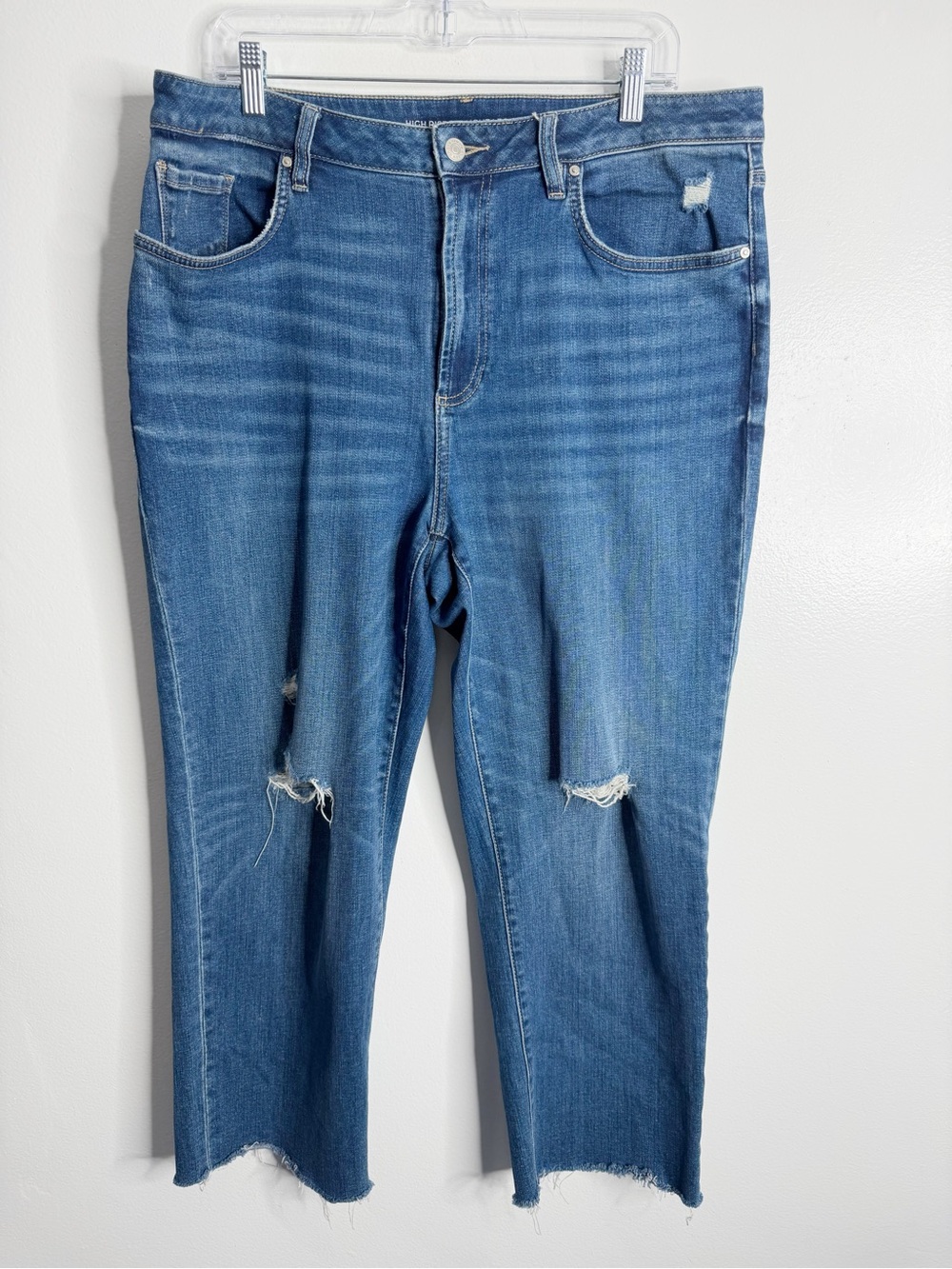 Chico’s High Rise Straight Leg Crop Jeans Size 14 Chico’s 2.5 Casual Minimalist